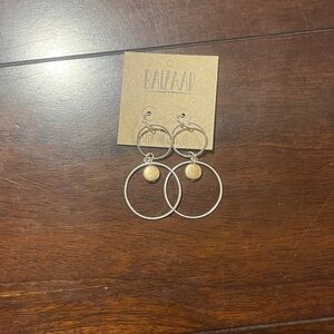 NWT brand new, never worn Baizaar Silver & Gold colored dangle earrings
